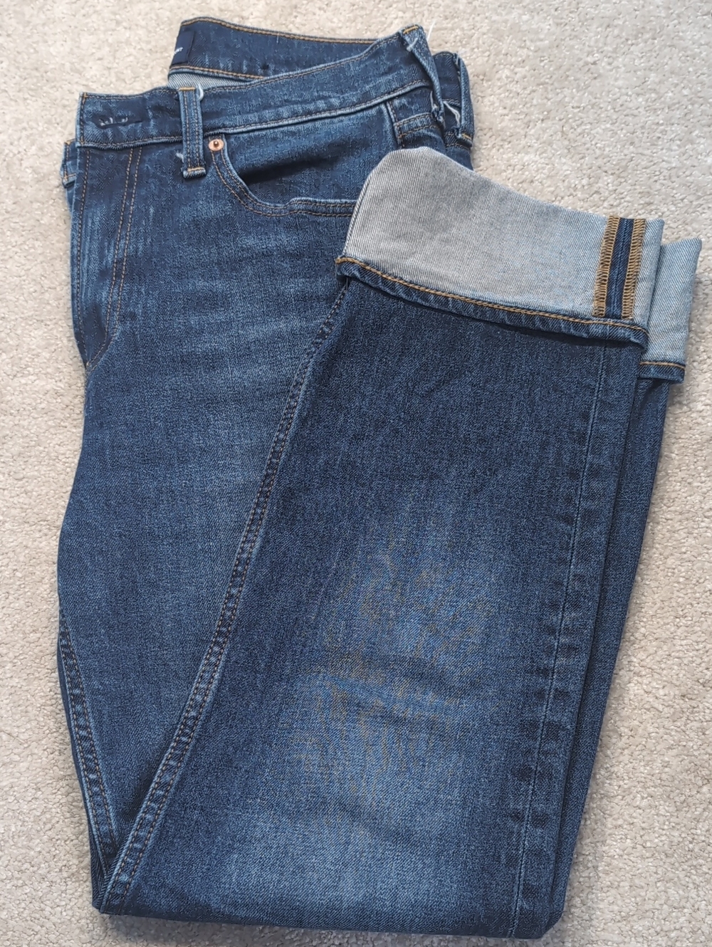 GAP Men's Dark Blue Slim Straight Jeans